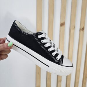 Zapatilla Raquel Negra Lona